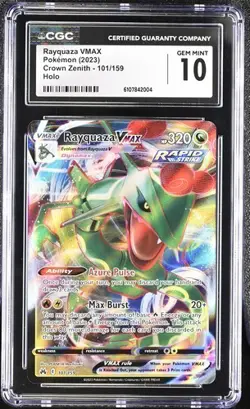 Pokemon Rayquaza VMAX 2023 Crown Zenith 101/159 CGC 10 - Image 1