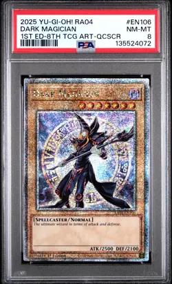 Dark Magician RA04-EN106 1st Edition 8th QCR Yugioh PSA 8 *072 - Image 1
