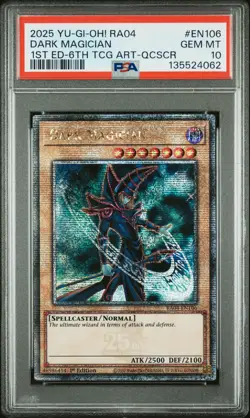 Dark Magician RA04-EN106 1st Edition 6th QCR Yugioh PSA 10 *062 - Image 1