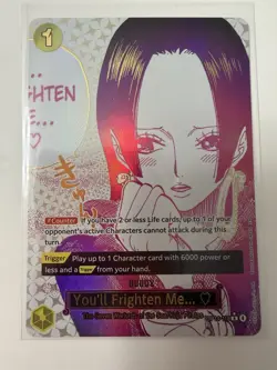 You'll Frighten Me... (Alternate Art) OP14-118 The Azure Sea's Seven -One Piece - Image 2