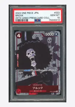 One Piece PSA 10 Brook UC Promo 2022 OP01-022 25th Anniversary Japanese - Image 1