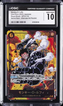2024 ONE PIECE JPN ROYAL BLOOD SECRET RARE ALT ART MONKEY D. LUFFY CGC 10 GM - Image 1