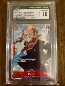 CGC 10 Sanji OP10-005 Alternate Art Royal Blood (Nami Body) Foil Japanese - Image 1