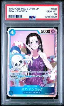 2022 ONE PIECE JPN OP01-ROMANCE DAWN #078 BOA HANCOCK PSA 10 - Image 1