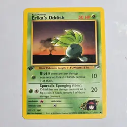 2000 Pokemon Gym Heroes Erika's Oddish 78/132 1st Edition WotC Vintage TCG Card - Image 1