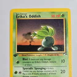 2000 Pokemon Gym Heroes Erika's Oddish 78/132 1st Edition WotC Vintage TCG Card - Image 2