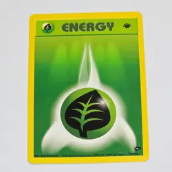 1st Edition Grass Energy 129/132 Gym Challenge Pokemon Card 2000 WotC Vintage - Image 1