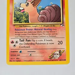 Pokemon TCG Blaine's Vulpix 65/132 Gym Heroes WOTC 2000 Common Vintage Card - Image 3