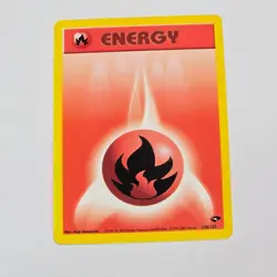 Vintage Fire Energy 128/132 Gym Challenge Pokemon Card 2000 WotC English Common - Image 1