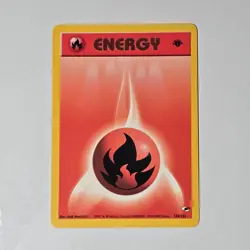 Fire Energy 128/132 1st Edition Gym Heroes WOTC Pokemon TCG Vintage Card - Image 1