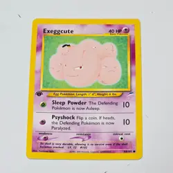 Pokemon Exeggcute Neo Destiny 1st Edition 64/105 WOTC 2002 Common TCG Card - Image 1