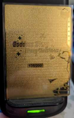 Keqing Genshin Impact Serial 135/200 Waifu Gold Metal Card Anime Goddess Story - Image 2