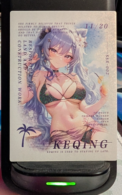 Keqing Genshin Impact SSR-02 IKA QIANSE Goddess Story Card Waifu Anime Trading - Image 1
