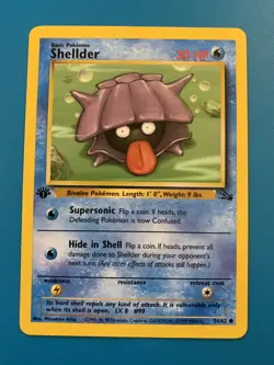 1st Edition Shellder 54/62 Fossil Set Rare Vintage 1999 Pokemon Card - NM - Image 1