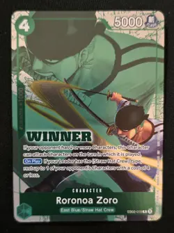 Roronoa Zoro (Winner Pack 2025 Vol. 3) EB02-019 One Piece Promotion Cards Foil - Image 1