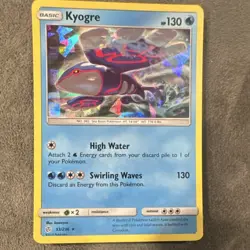 Pokemon Kyogre 2019 Holo Cosmic Eclipse 53/236 130 HP English TCG Card - Image 1