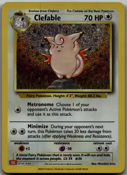 Clefable foil Classic Collection Trading Card Game Classic 014/034 NM - Image 1
