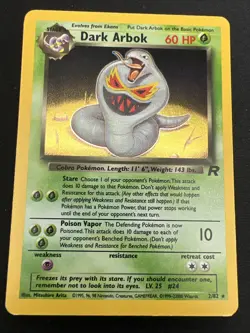 1999 Rocket Vintage Pokemon Card Lot: Holo Dark Arbok 2/82 & Dark Weezing 14/82 - Image 2