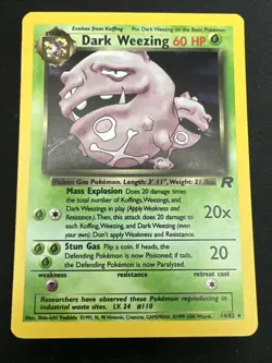 1999 Rocket Vintage Pokemon Card Lot: Holo Dark Arbok 2/82 & Dark Weezing 14/82 - Image 4
