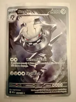 Steelix 150/132 Mega Evolution Illustration Rare Pokemon TCG Card - Image 1