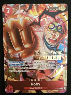 Koby (OP12 Release Event Winner) P-092 One Piece Promotion Cards Foil - Image 1