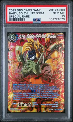 PSA 10 Baby Shining Gold Evil Lifeform BT21-060 SPR Dragon Ball Super Card - Image 1