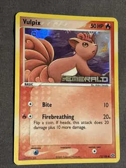 Pokemon Card - Vulpix 72/106 (2005) Emerald • Holo Stamped - Image 2