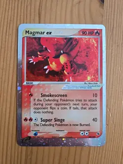 Pokemon TCG Magmar EX Ruby and Sapphire Holo Ultra Rare Card 100/109 NM - Image 1