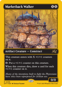 Marketback Walker (First-Place Foil) [Aetherdrift] Foil Near Mint - Image 1