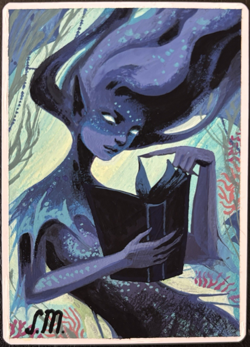 Rhystic Study Artist Proof Signed Sketched Wilds of Eldraine WOT MTG - Image 2