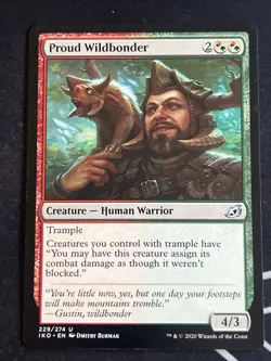 1x Proud Wildbonder (229) Ikoria Lair of Behemoths NM MTG Magic the Gathering x1 - Image 1
