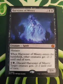 Magic The Gathering Harvester Of Misery Outlaws Of Thunder Junction NM 2024 - Image 1
