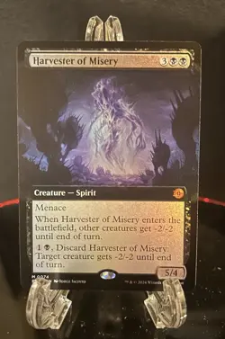 MTG Harvester of Misery (Extended Art) OTJ: The Big Score (BIG) #0074 Foil - Image 1