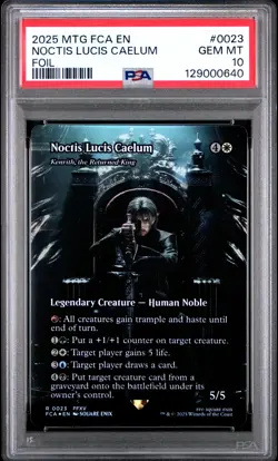 2025 MTG FINAL FANTASY THROUGH THE AGES FOIL #0023 NOCTIS LUCIS CAELUM PSA 10 - Image 1