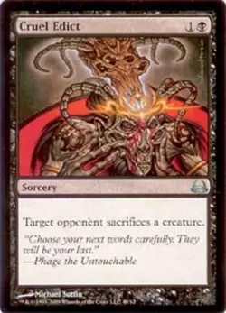Cruel Edict ~ Near Mint Duel Decks: Divine vs Demonic MTG Magic UltimateMTG Blac - Image 1