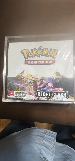 Pokemon TCG Sword & Shield Rebel Clash Booster Box 36 Packs SEALED Acrylic case - Image 1