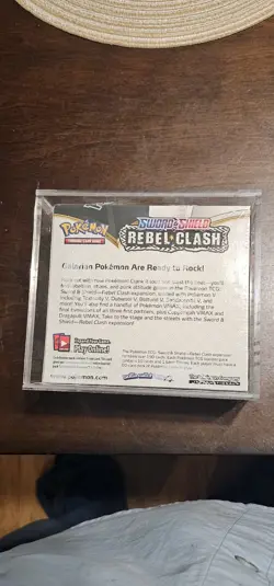 Pokemon TCG Sword & Shield Rebel Clash Booster Box 36 Packs SEALED Acrylic case - Image 3