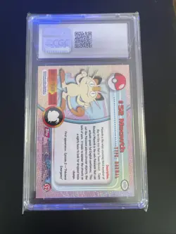 Meowth #52 1999 Topps Pokemon TV Animation Edition Mint CGC 8 - Image 2