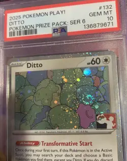Ditto Pokemon Prize Pack Series 6 Promo Pokemon Card PSA 10 - Image 2