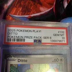 Ditto Pokemon Prize Pack Series 6 Promo Pokemon Card PSA 10 - Image 3