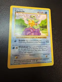 1999 Pokemon Game Base Shadowless - Squirtle #63/102 NM - Image 1