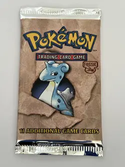 Pokemon Trading Card Game Booster Pack Fossil Set Lapras Art - WOTC 1999 NEW - Image 1