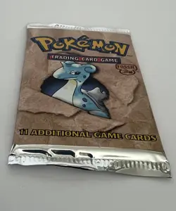 Pokemon Trading Card Game Booster Pack Fossil Set Lapras Art - WOTC 1999 NEW - Image 3