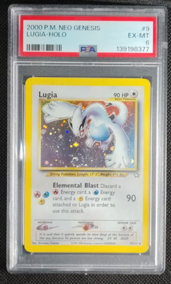 2000 Pokemon Lugia 9/111 Neo Genesis Holo Rare PSA 6 | WOTC Vintage Graded Swirl - Image 3