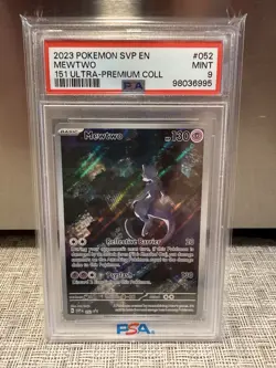 2023 Pokemon 151 SVP EN Mewtwo #052 Ultra Premium UPC Black Star Promo PSA 9 TCG - Image 1