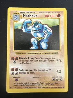 Base Set Vintage Shadowless Pokemon 9 Card Lot - Machoke, Staryu & Bill - Image 2