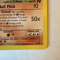 Dark Charizard 21/82 Rare - Team Rocket - 1st Edition - Pokemon WOTC - Image 5