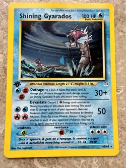 2001 Pokemon Neo Revelation 1st Edition Shining Gyarados Holo #65/64 - Image 1