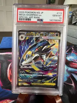 2025 POKEMON JAPANESE INFERNO X SPECIAL ART RARE #113 MEGA SHARPEDO EX PSA 10 - Image 2