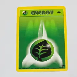 1st Edition Grass Energy 129/132 Gym Challenge Pokemon Card 2000 WotC Vintage - Image 1